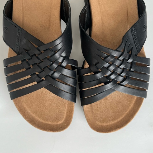 Easy Spirit Meadow open toe leather sandals black 8 NEW - Picture 7 of 11